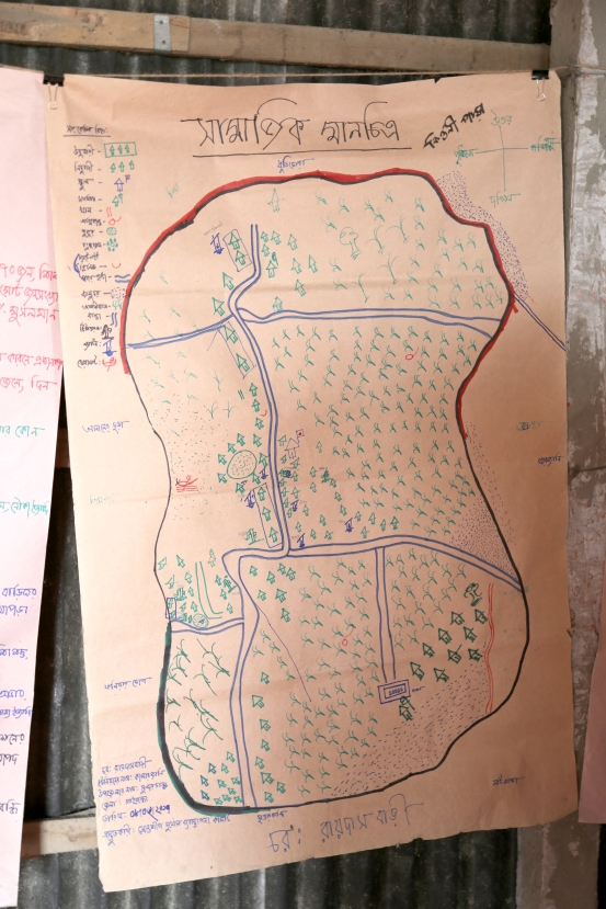 Map of the Sandbank as part of the Community Initiated Disaster Risk Reduction (CIDRR), Char Raidasbari